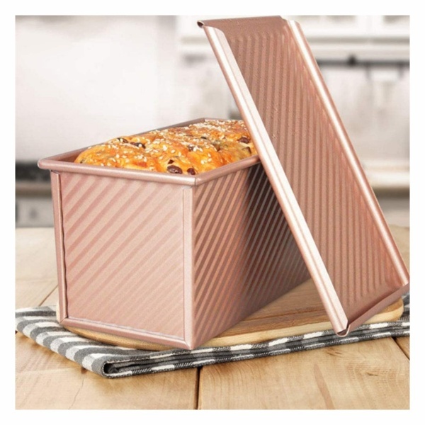 Jual Loyang Roti Tawar Box Dengan Tutup Loaf Pan Anti Lengket Toast ...