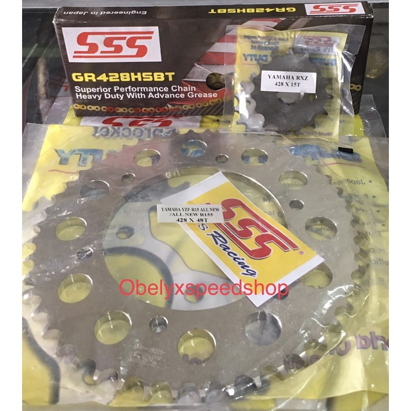 Jual Gearset SSS 428 Rantai HSBT R15 New R15 V3 Shopee Indonesia