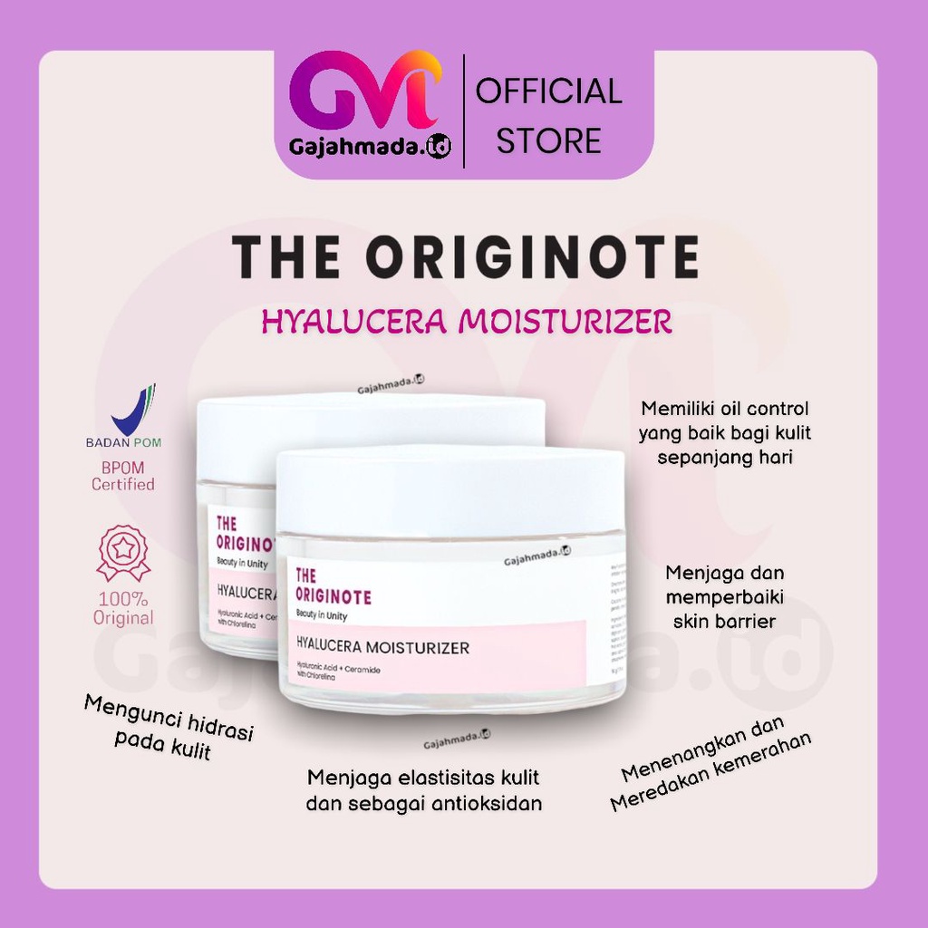 Jual [READY] The Originote Hyalucera Moisturizer Gel 50ml BPOM ...