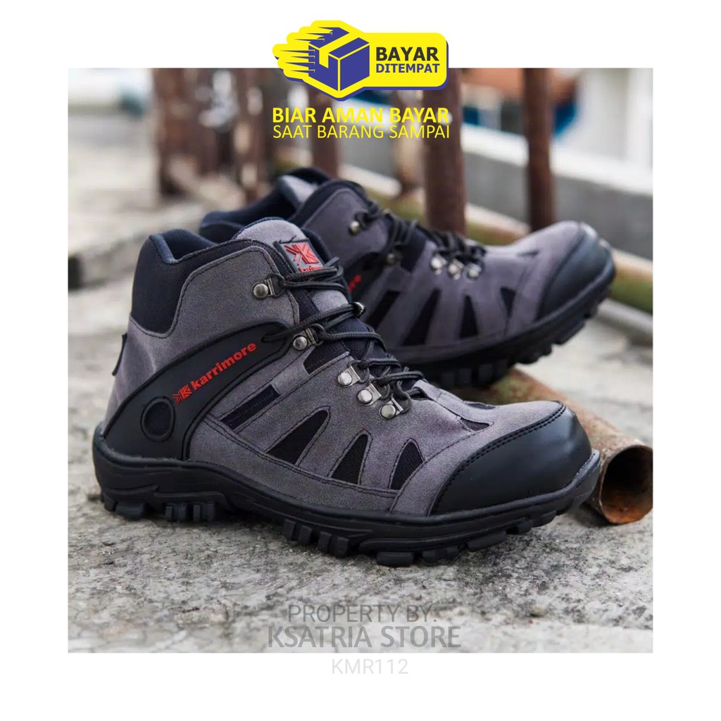 Jual Sepatu Safety Ujung Besi Sepatu Boots Terbaru Suede Grade | Shopee ...