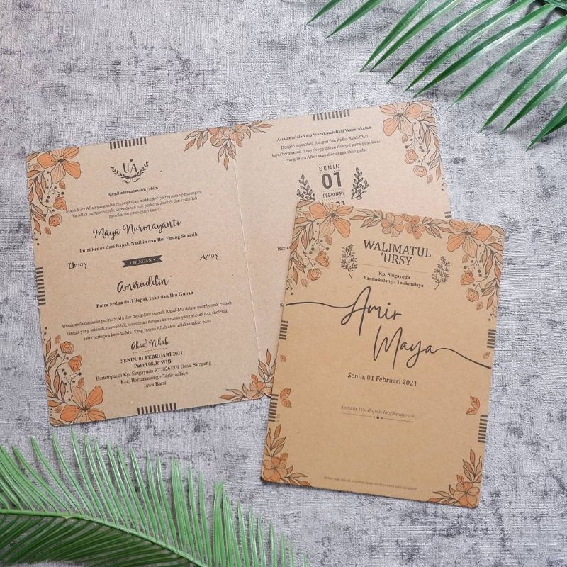 Jual Undangan pernikahan rustic, simple, kekinian, undangan wedding ...