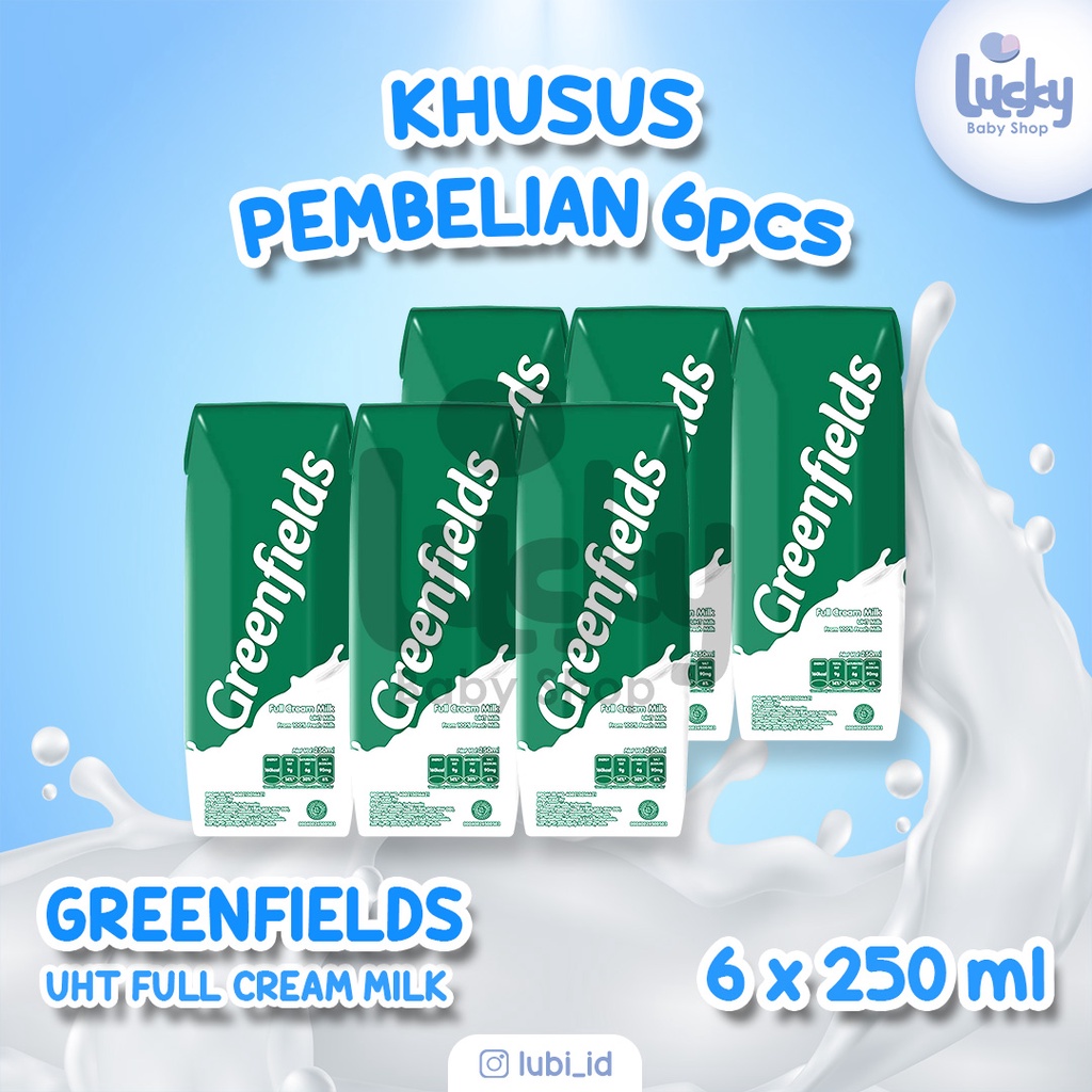 Jual Greenfields UHT Full Cream 250 Ml ( 6X250 ML) | Shopee Indonesia
