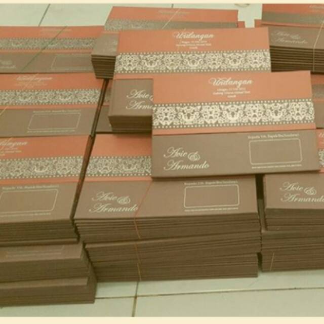 Jual Undangan coklat orange | Shopee Indonesia