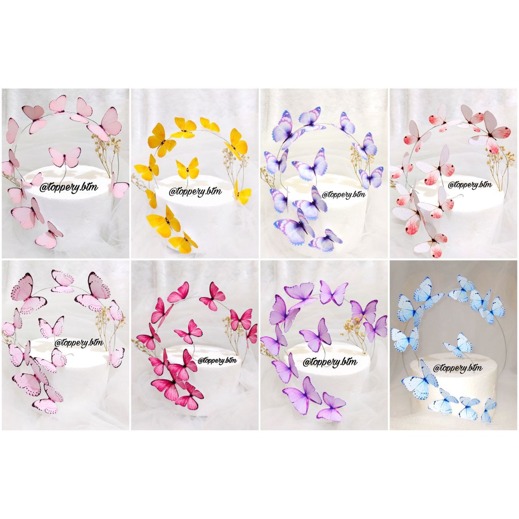 Jual 11 Pcs Cake Topper Hiasan Kue Kupu Kupu Butterfly Dekorasi Kue Ulang Tahun Kupukupu 3798