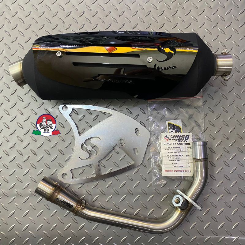 Jual Knalpot Shijiro Standar Racing Special Edition Black Vespa Sprint ...
