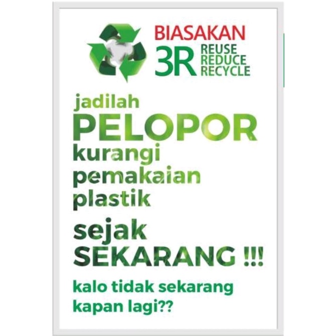 Jual Poster 3 R, Reuse Reduce Recycle | Shopee Indonesia