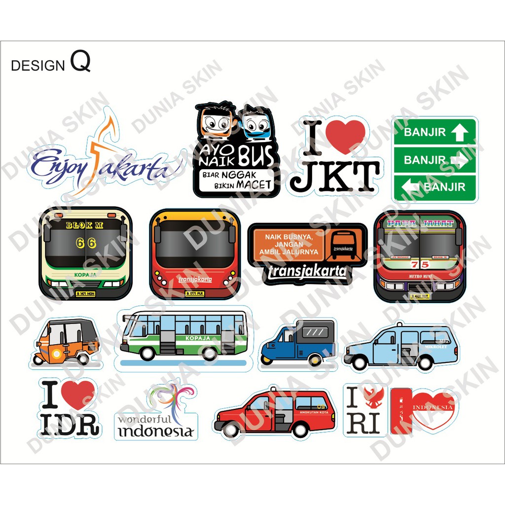 Jual Travel Label / Sticker Koper Rimowa Design Q Indonesia Bus Jakarta ...