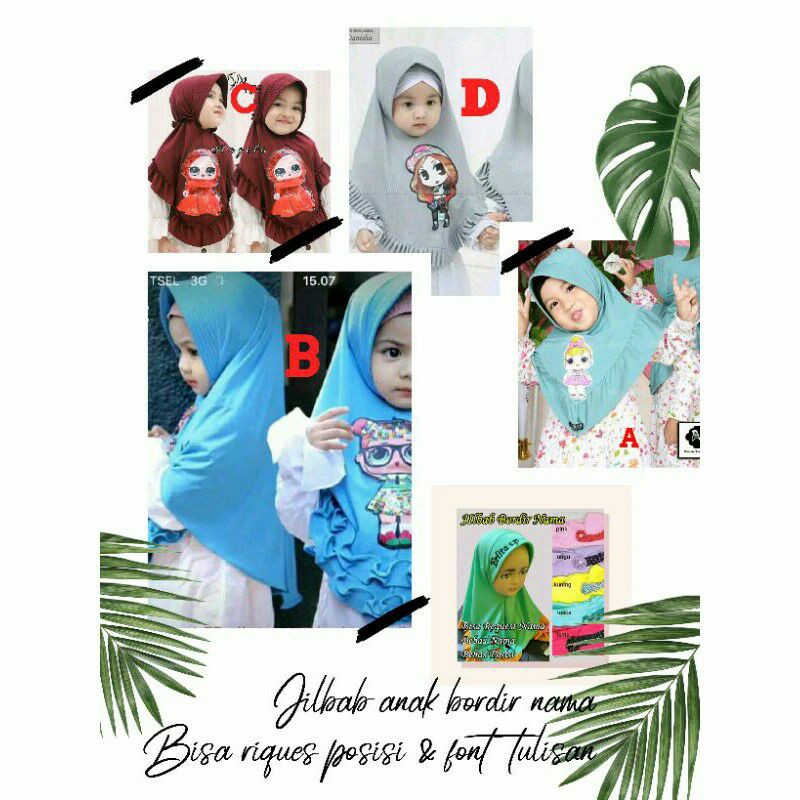 Jual JILBAB ANAK PAKAI NAMA JILBAB ANAK LOL LED NAMA JILBAB ANAK GRATIS
