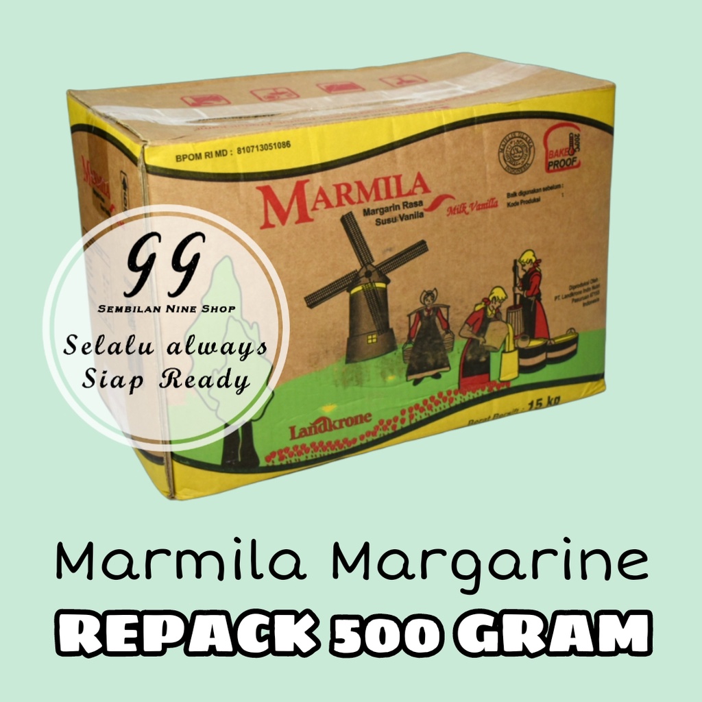 Jual MARMILA Margarine 500 Gram Margarin Rasa SUSU VANILA Vegetarian ...