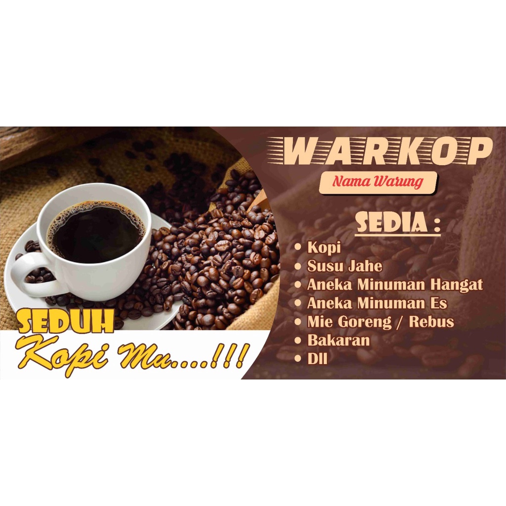 Jual Spanduk Warung Kopi Shopee Indonesia