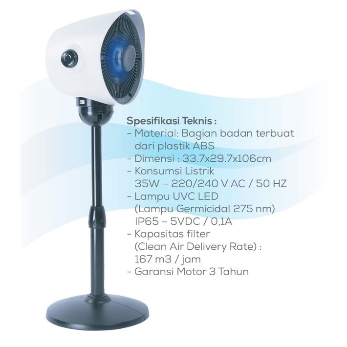 Jual TURBO AIR PURIFIER CSTM 01 PEMBERSIH UDARA WITH HEPA IONIZER