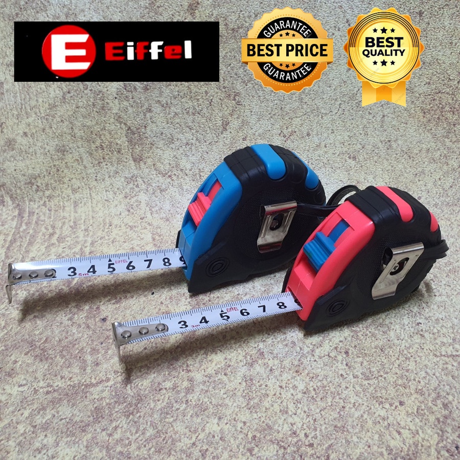 Jual METERAN ROL TUKANG Lapis Karet Stop and Lock 3m 5m 7.5m - EIFFEL ...