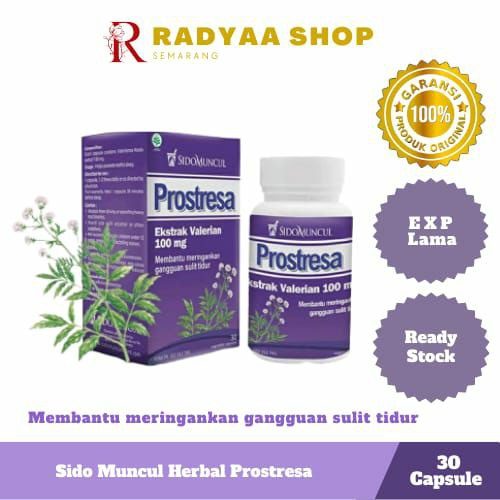 Jual Obat Tidur Sido Muncul Herbal Prostresa 30 Kapsul - Susah Tidur ...