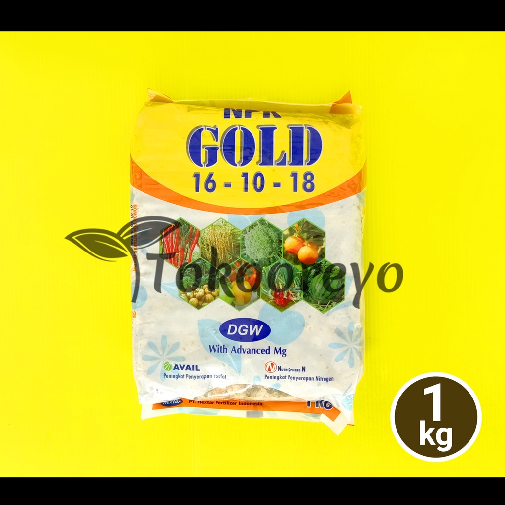 Jual PUPUK DGW NPK GOLD 16 10 18 BERAT 1 KG KEMASAN PABRIK | Shopee ...