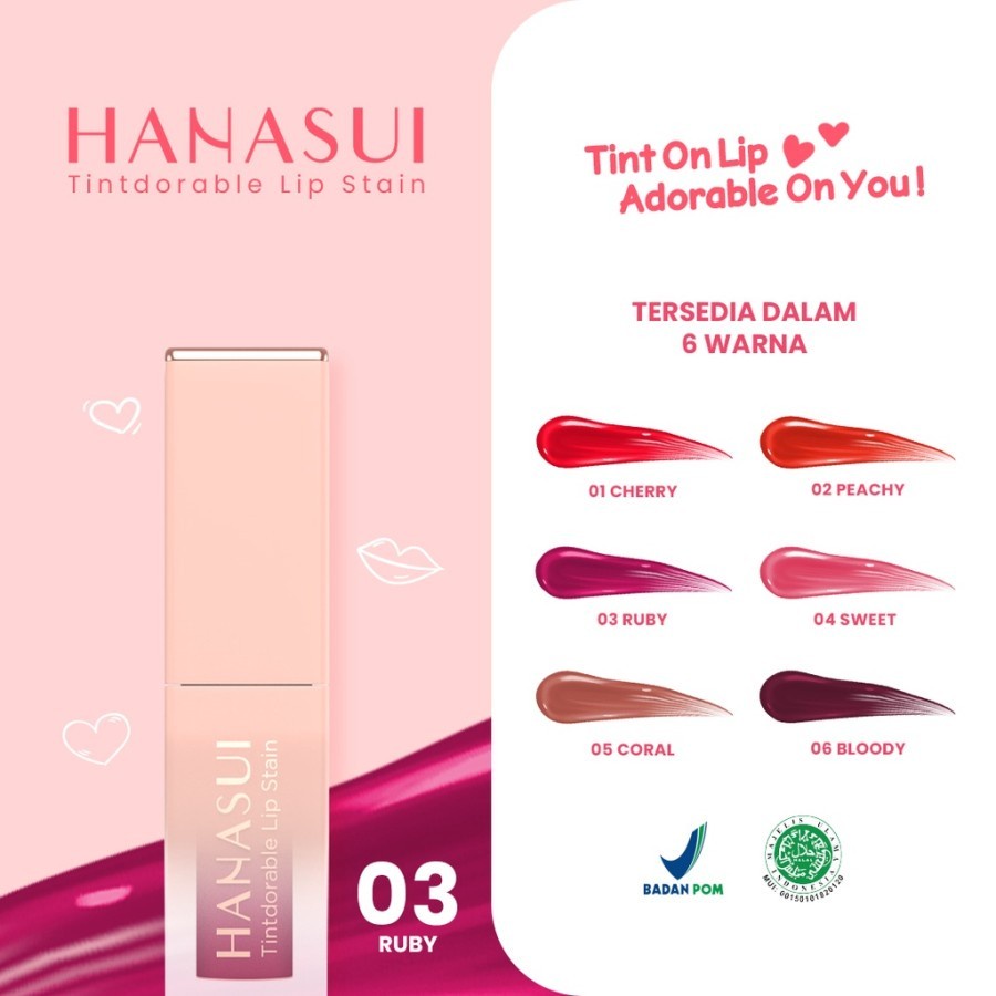 Jual ORIGINAL Hanasui Mattedorable Lip Cream Tint Boba LipCream Matte ...