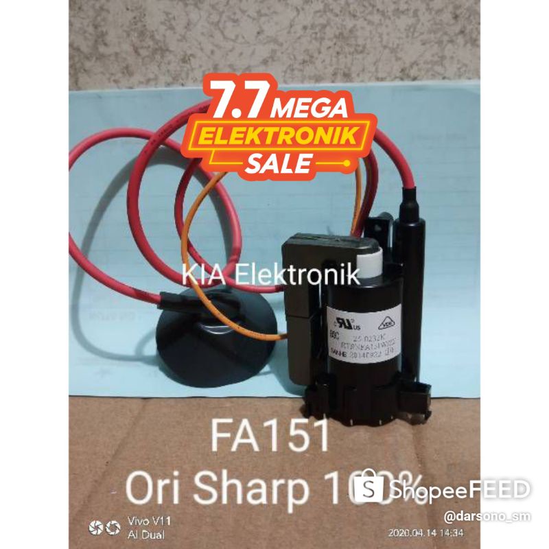 Jual Flyback Playback FBT TV Sharp Alexander Slim ll 21