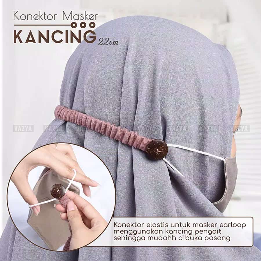 Jual CONECTOR MASKER HIJAB POLOS | KONEKTOR MASKER JILBAB KAIN | Shopee ...
