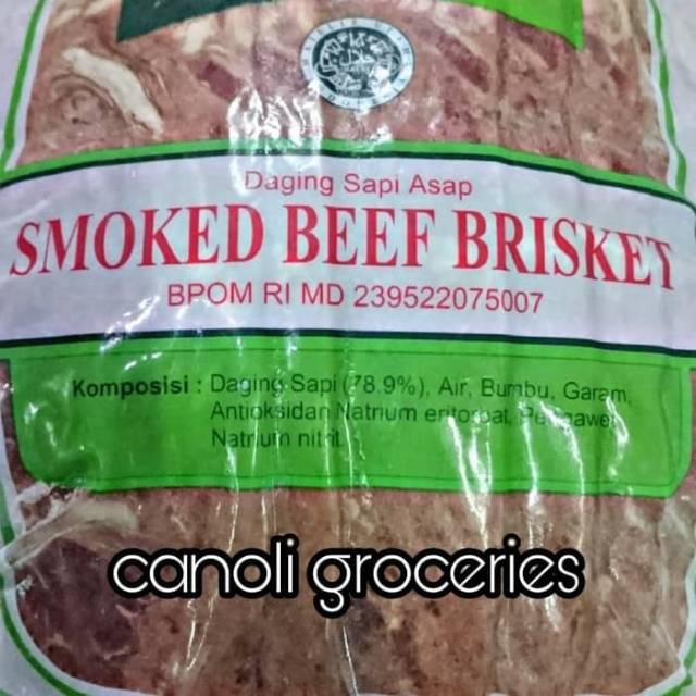 Jual AROMA SMOKED BEEF BRISKET 250 gr l AROMA BEEF BACON 250GR | Shopee ...