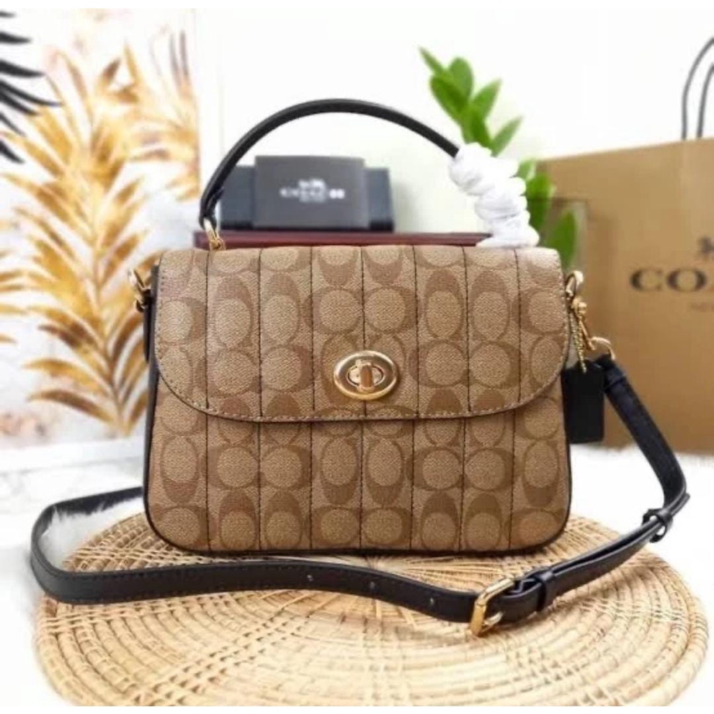 Jual Marlie Top Handle Satchel In Signature Canvas With Quilting 5645