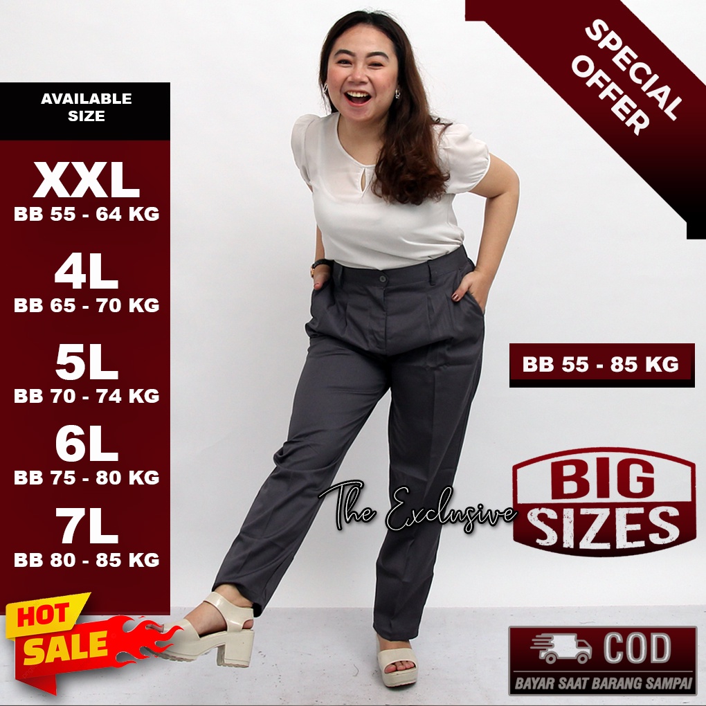 Jual Baggy Pants Jumbo Big Size Premium Bb Kg Celana Panjang Bahan Bigsize Celana