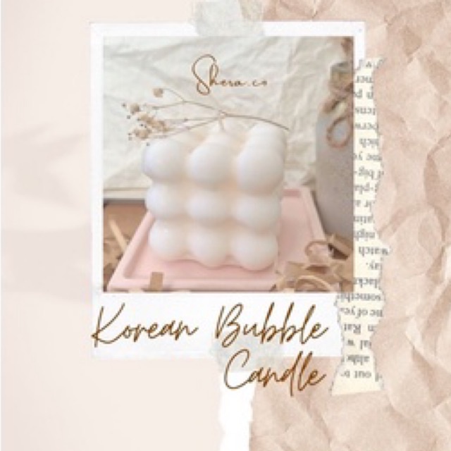 Jual Hampers lilin korea Lilin Korea Bentuk Kubus Aesthetic Bubble