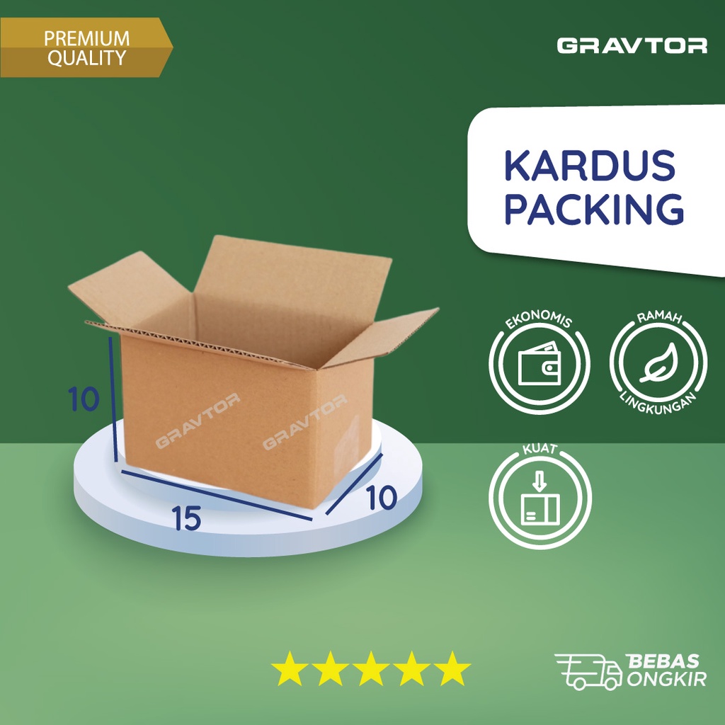 Jual Kardus Packing 15x10x10 Packaging Kemasan Karton Box Dus Kecil