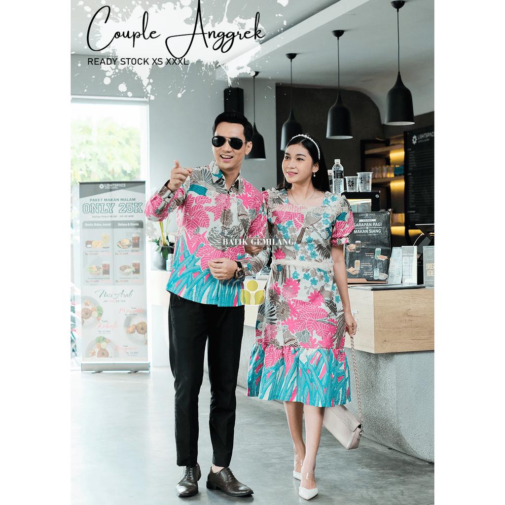 Jual Motif Anggrek Couple Batik Gemilang Full Furing Dan Tricot