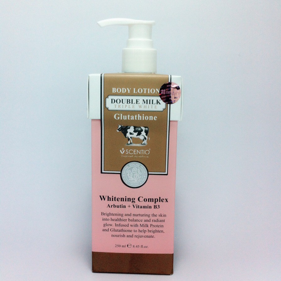 Jual [PROMO NEW YEAR] BPOM SCENTIO DOUBLE MILK TRIPLE WHITE GLUTATHIONE  BODY LOTION 100% ORI Thailand