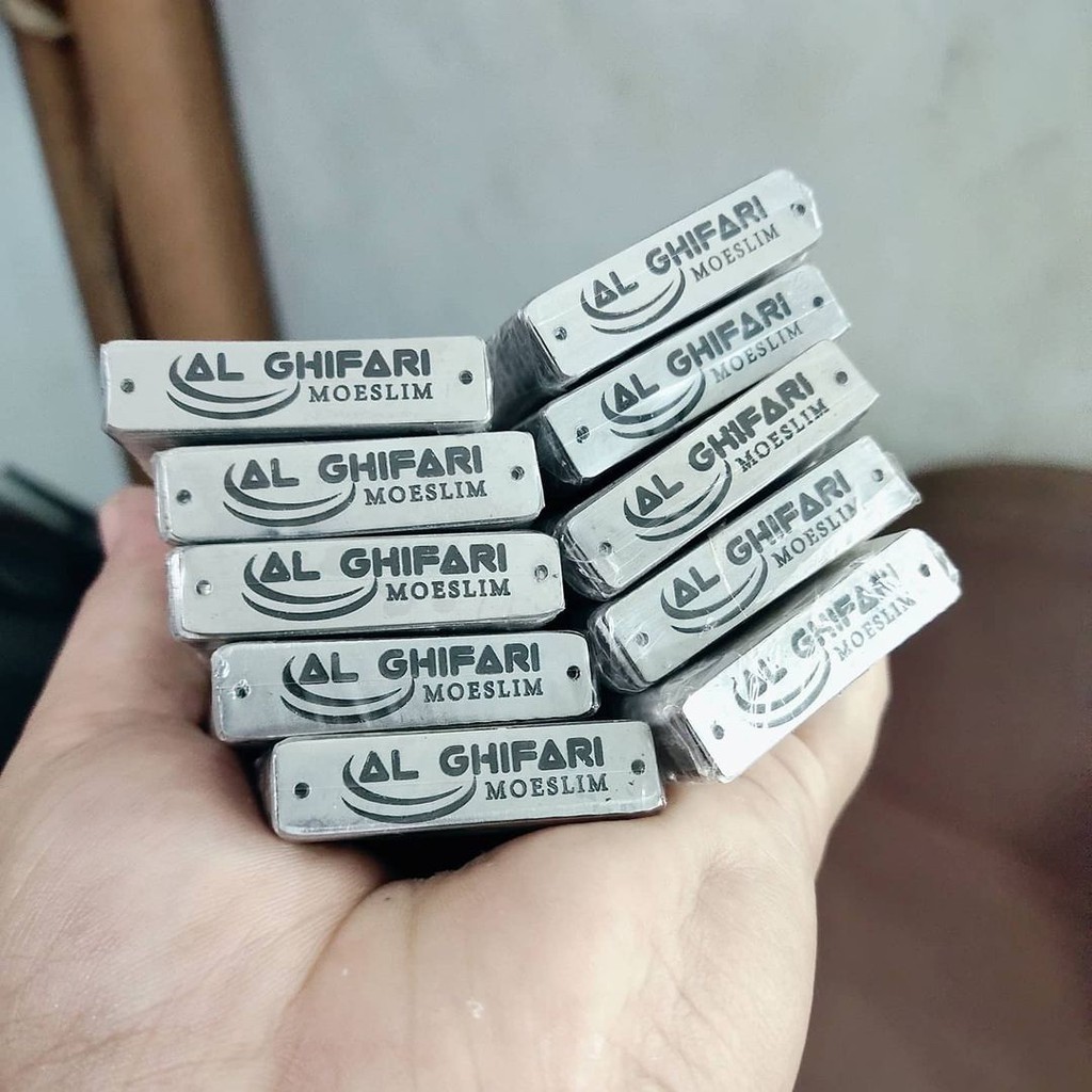 Jual [PALING LARIS] LABEL PLAT HIJAB BESI STAINLESS / KUNINGAN CAT ANTI ...