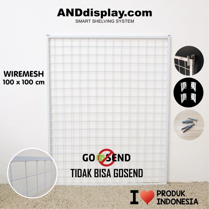 Jual Jual Wire Mesh 100X100Cm + H5 Wall Rak Mundo - Ram Bingkai ...