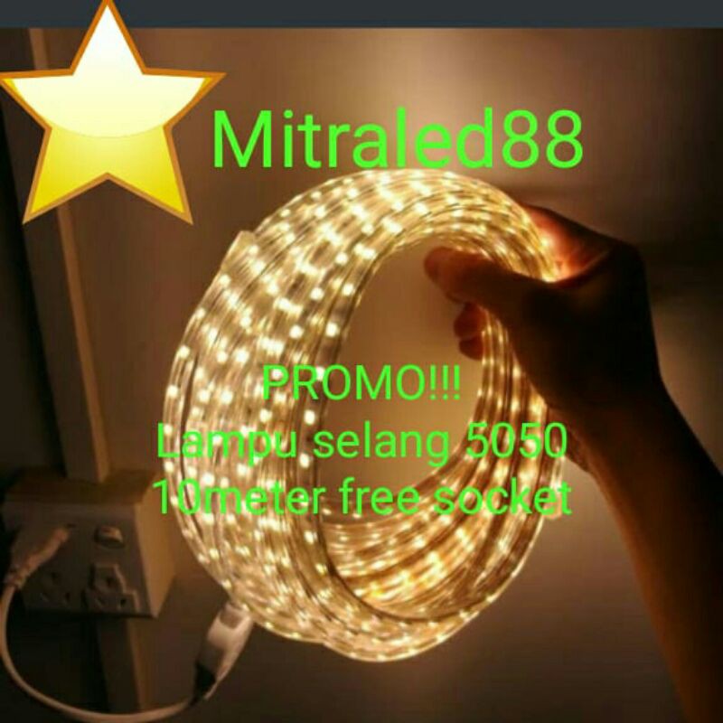 Jual Lampu Led Strip Selang Smd 5050 10m10meter 220v Outdoor Led Dekorasi Hias Shopee Indonesia 