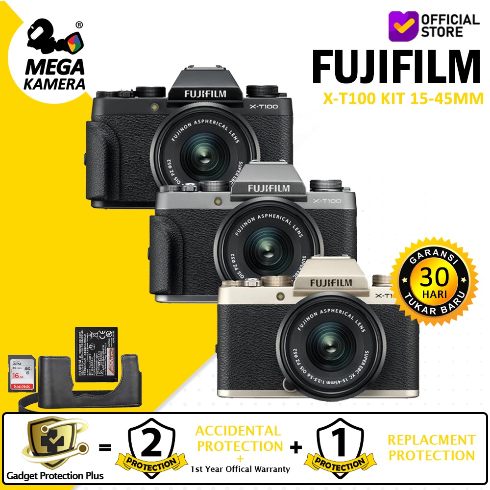 Jual Fujifilm XT100 Kit 1545mm Kamera Mirrorless Fuji XT100 Shopee
