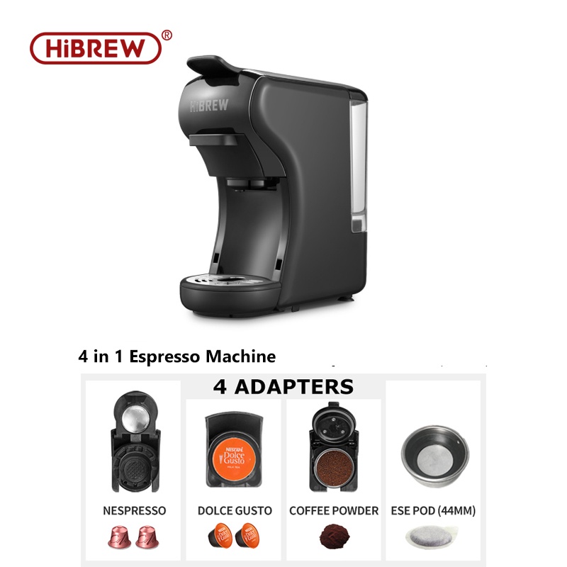 Samono 750ML Coffee Maker Mesin Kopi Multifungsi 2 in 1 Anti Bocor 600Watt Low  Watt Bahan Plastik SW-CMB06B Black