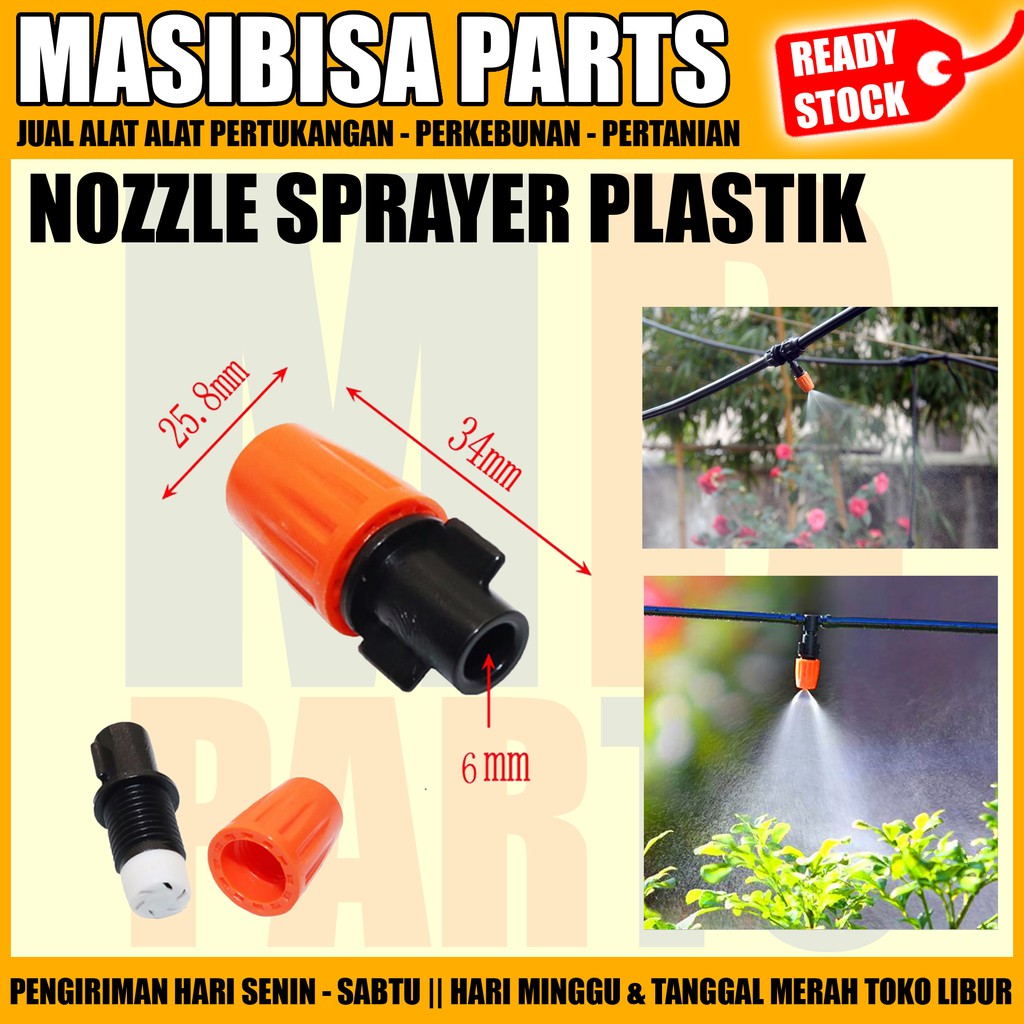 Jual NOZEL / NOZZLE KABUT / MISTING / MIST PLASTIK HIDROPONIK / GREEN HOUSE Shopee Indonesia