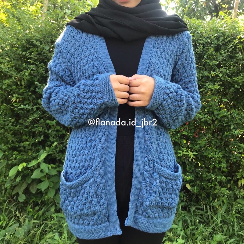 Jual (PO!!) Popcorn Cardi Rajut Premium by @flanada.id_jbr2 | Shopee ...