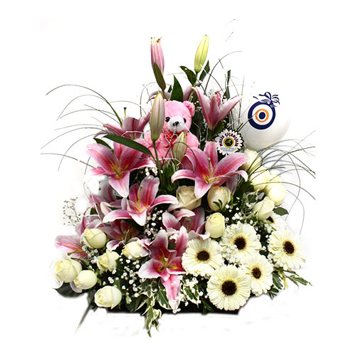 Jual Karangan Bunga Meja Rangkaian Bunga Vas Table Flower Karangan