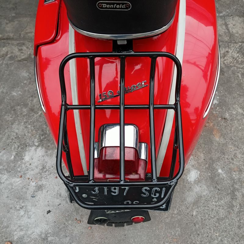 Jual Backrack rakbelakang vespa model minimalis vespa super sprint
