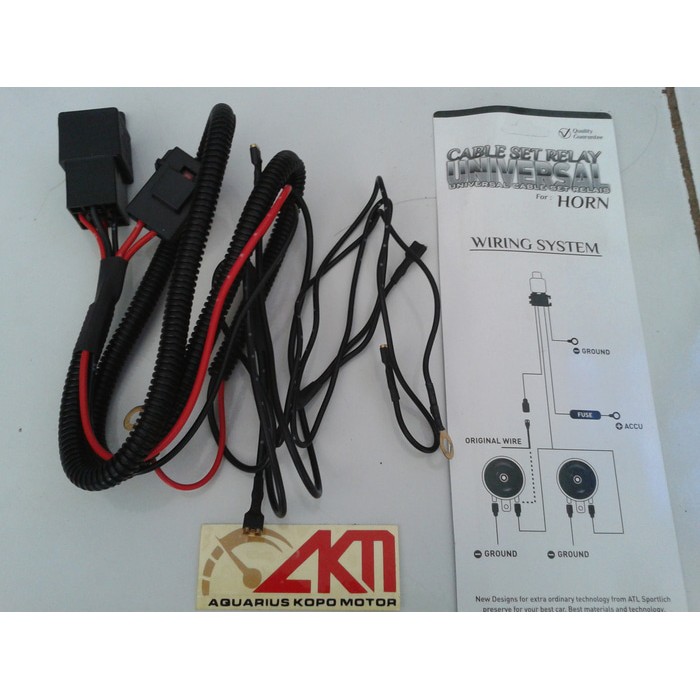 Jual Relay Kabel Set Klakson Cable Set Relay for Horn Universal