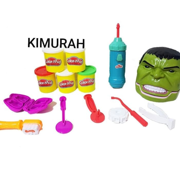 Jual PLAY DOH DRILL N FILL HULK DENTIST PLAY DOH DOKTER GIGI FUNDOH FUN ...