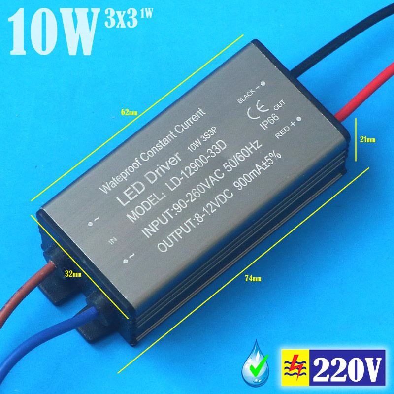 Светодиодный драйвер 10W 300mA 22-38V IP67