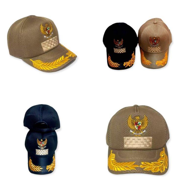 Jual 0P6 Topi Jaring CAMAT LURAH/Topi Dobel Mess/Topi Kepala Desa/Topi ...