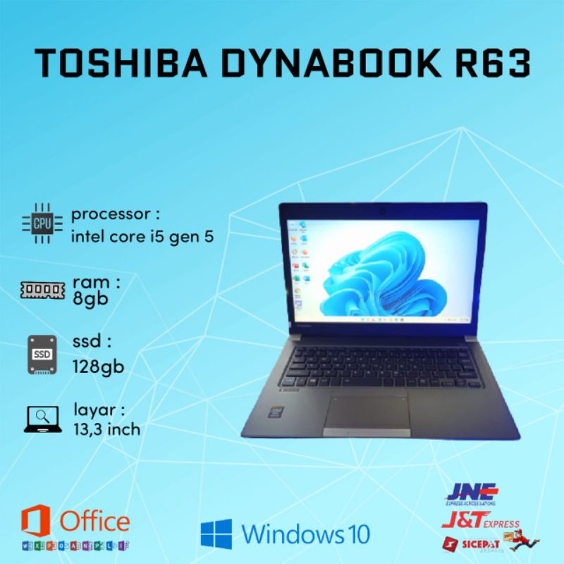 Jual LAPTOP TOSHIBA dynabook R63 i5 RAM 8GB SSD 128GB | Shopee