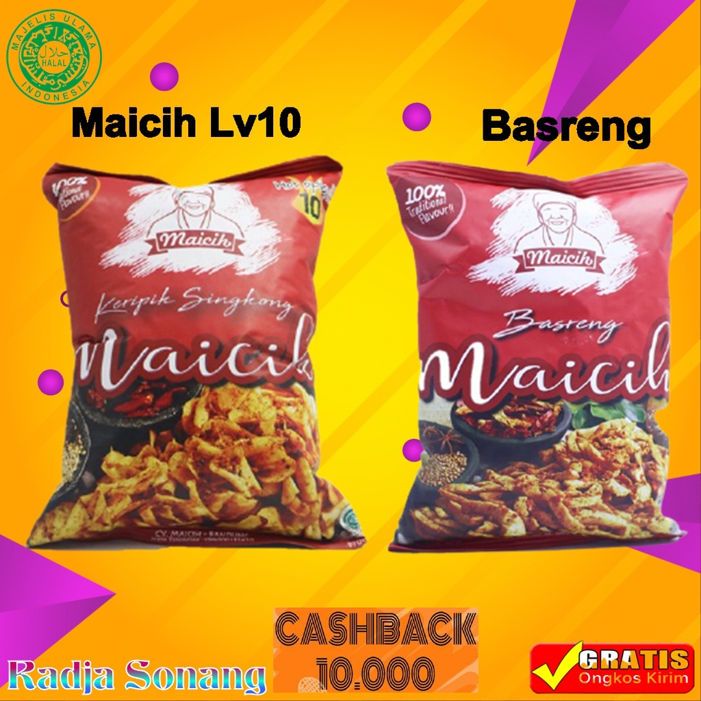 Jual Maicih Keripik Pedas Lv 10 Basreng Pedas Kemasan 100 Gram