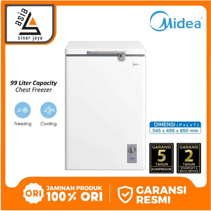 Jual Midea Chest Freezer HS131CNK 100 L Shopee Indonesia