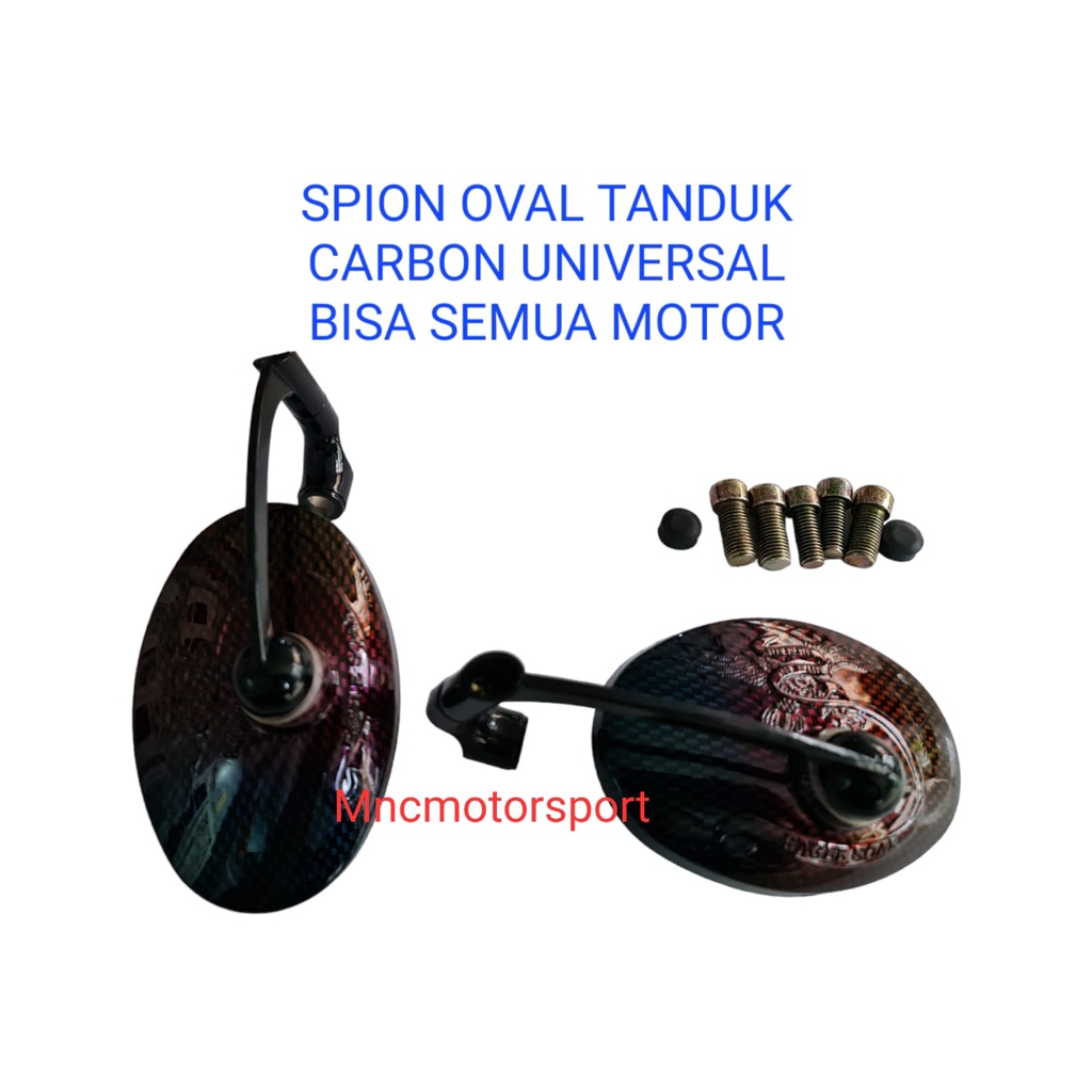Jual SPION OVAL CARBON UNIVERSAL SEMUA MOTOR | Shopee Indonesia