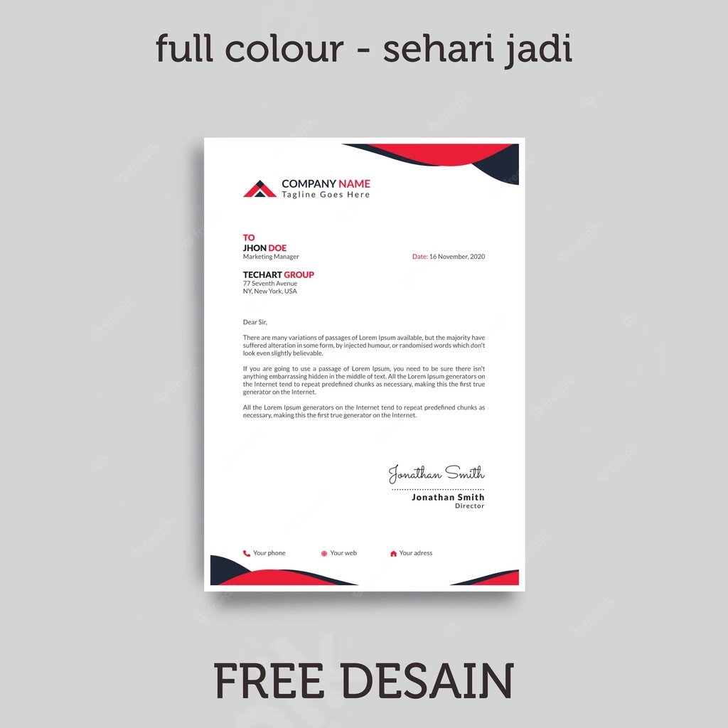 Jual kop Surat perusahaan kop surat sekolah / instansi / organisasi