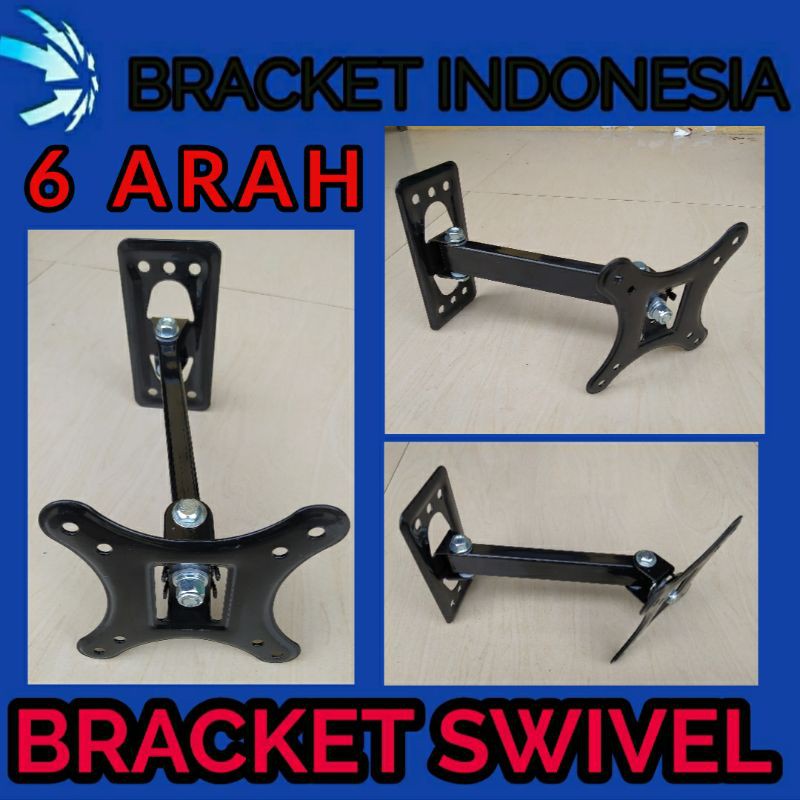 Jual BRACKET MONITOR 15 17 19 20 22 24 27 Inch Fleksibel 6 Arah ...