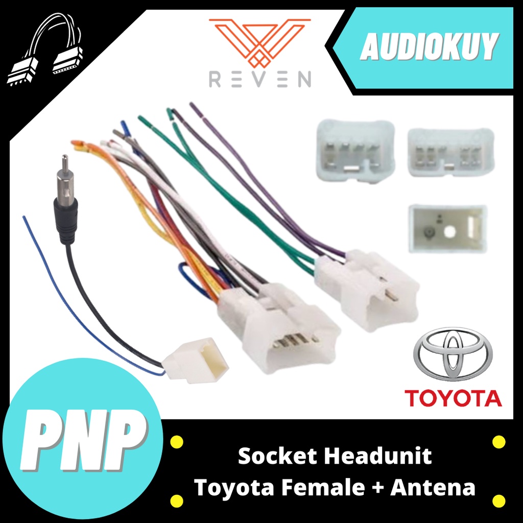 Jual Kabel Adaptor Antena + Soket Radio Tape Head Unit Toyota Shopee