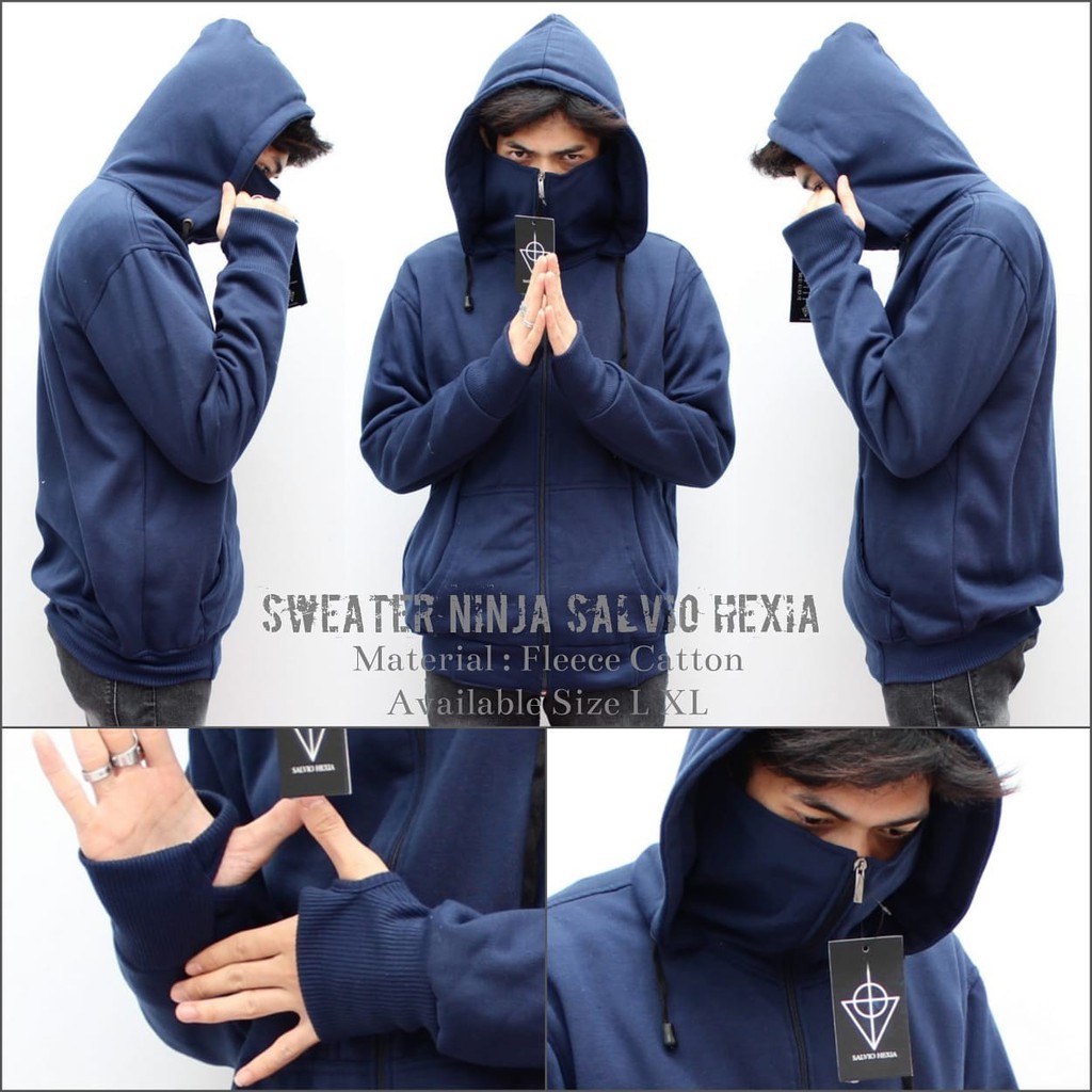 Jual Jaket Hoodie Ninja Pria Sweater Ninja Navy Shopee Indonesia
