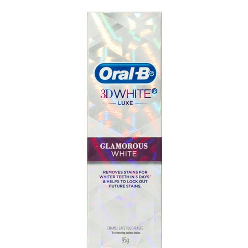 Jual Oral B 3D White Luxe GLAMOROUS WHITE Toothpaste 95g ORIGINAL ...